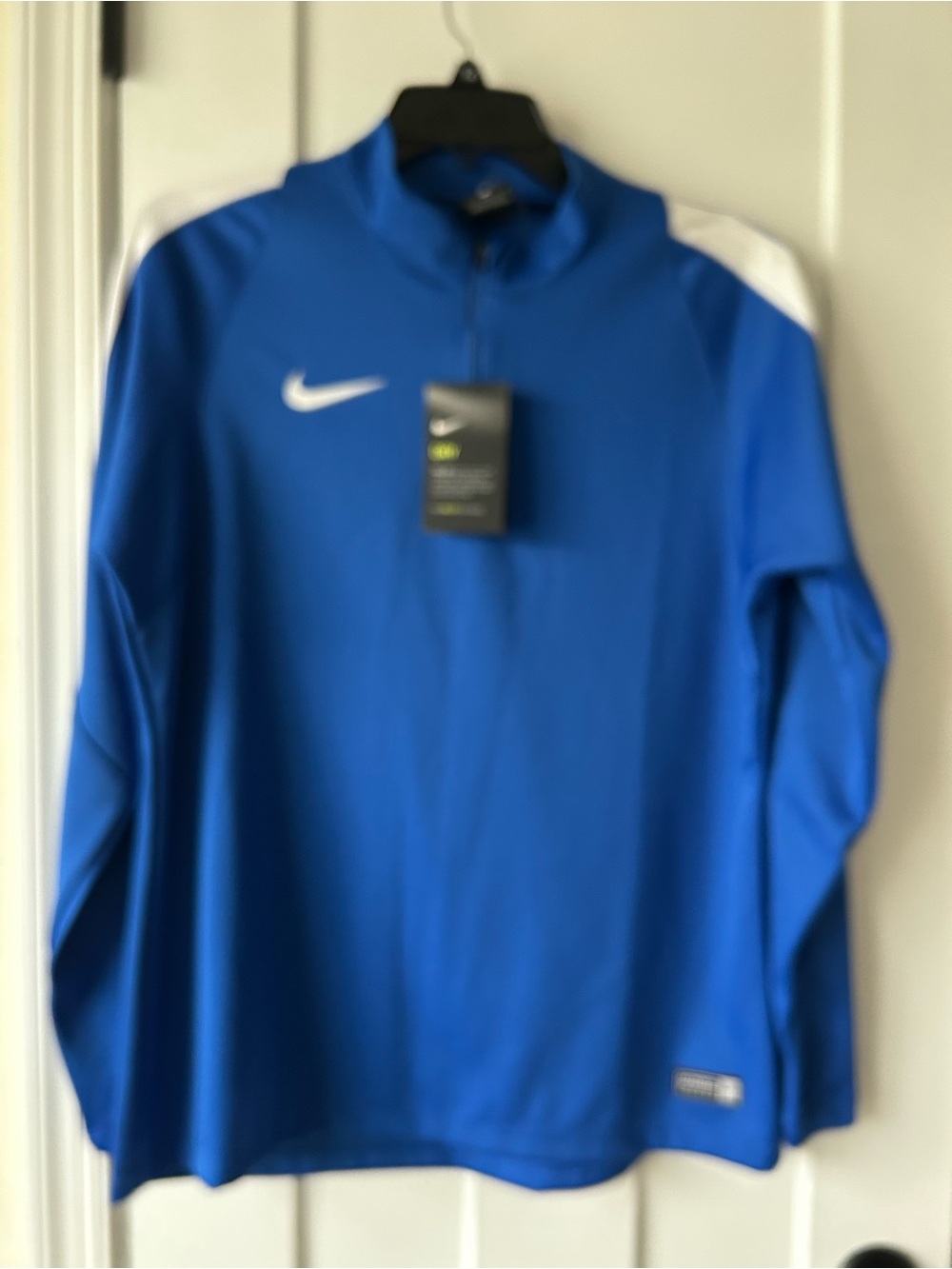NWT- Nike Royal Blue & White Quarter-Zip Training Jacket